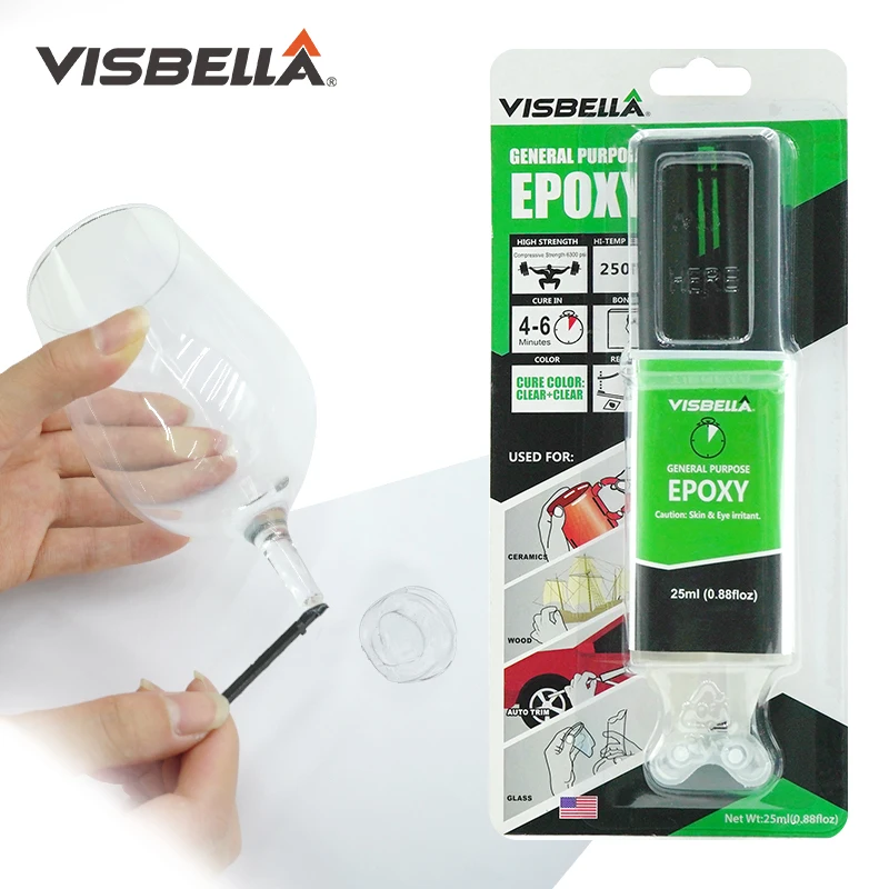 Visbella Epoxy Resin AB Glue High Adhesive Hardener Universal Industrial Repair Bonding Transparent Super Glue