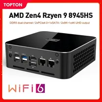 Morefine AMD Gaming Mini PC Rzyen 9 8945HS 5 8645HS 2xDDR5 2xPCIe4.0 2x2.5G LAN Windows 11 Desktop Gamer Computer WiFi6 BT5.2