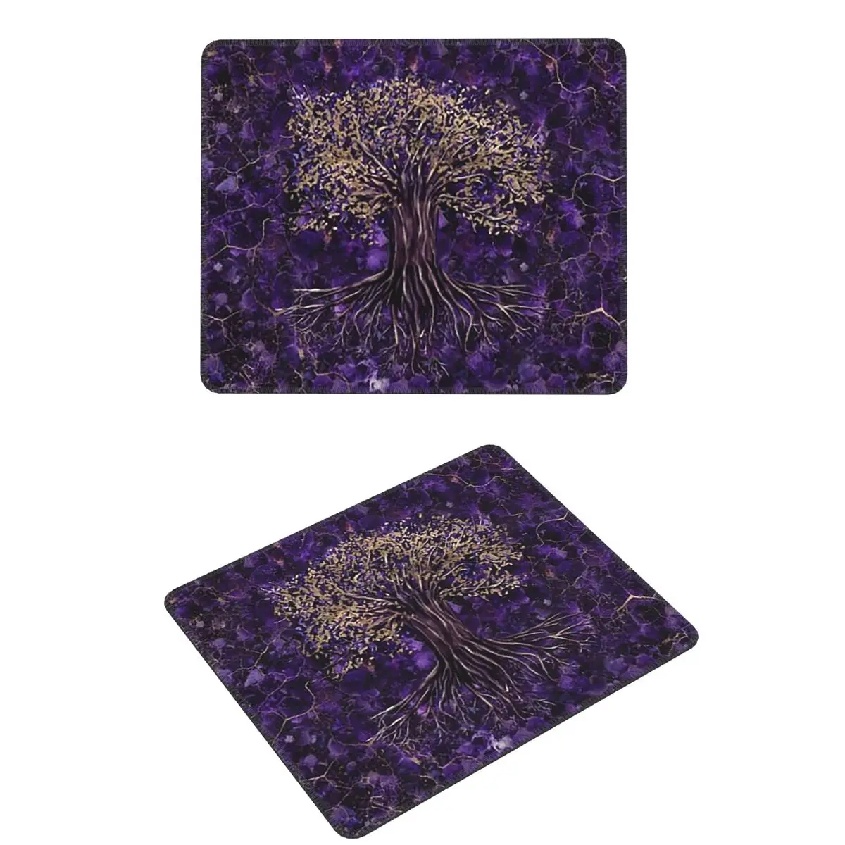 

Tree Of Life -Yggdrasil Amethyst And Gold Mouse Pad Computer Keyboard Mouse Mat Gaming PC Laptop Desk Mat Office Table Mats