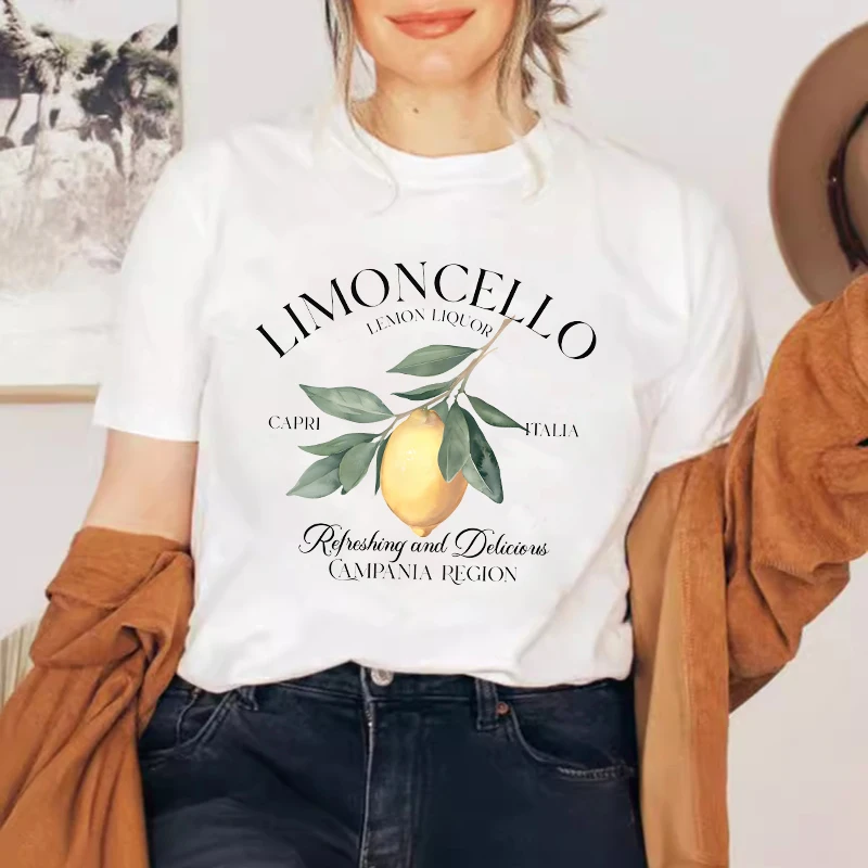 

Harajuku с коротким рукавом и круглым вырезом, повседневный модный топ, креативная футболка с принтом лимона, женская эстетичная универсальная свободная футболка в стиле панк