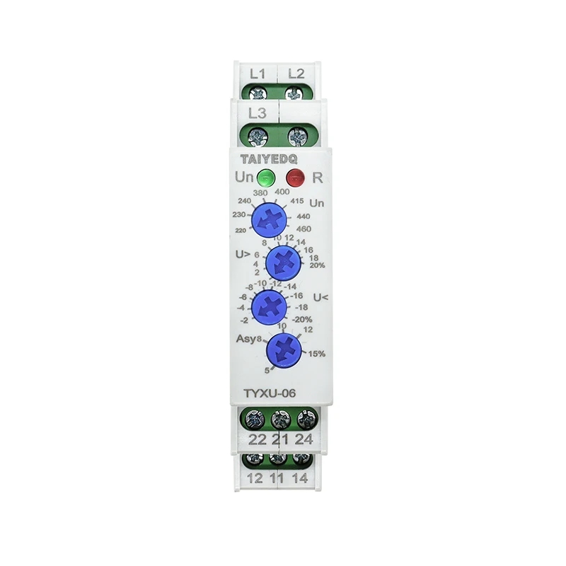 TYXU-06 3 Phase Failure Phase Sequence Voltage Monitoring Relay Voltage Sensing Protection Relay 460V