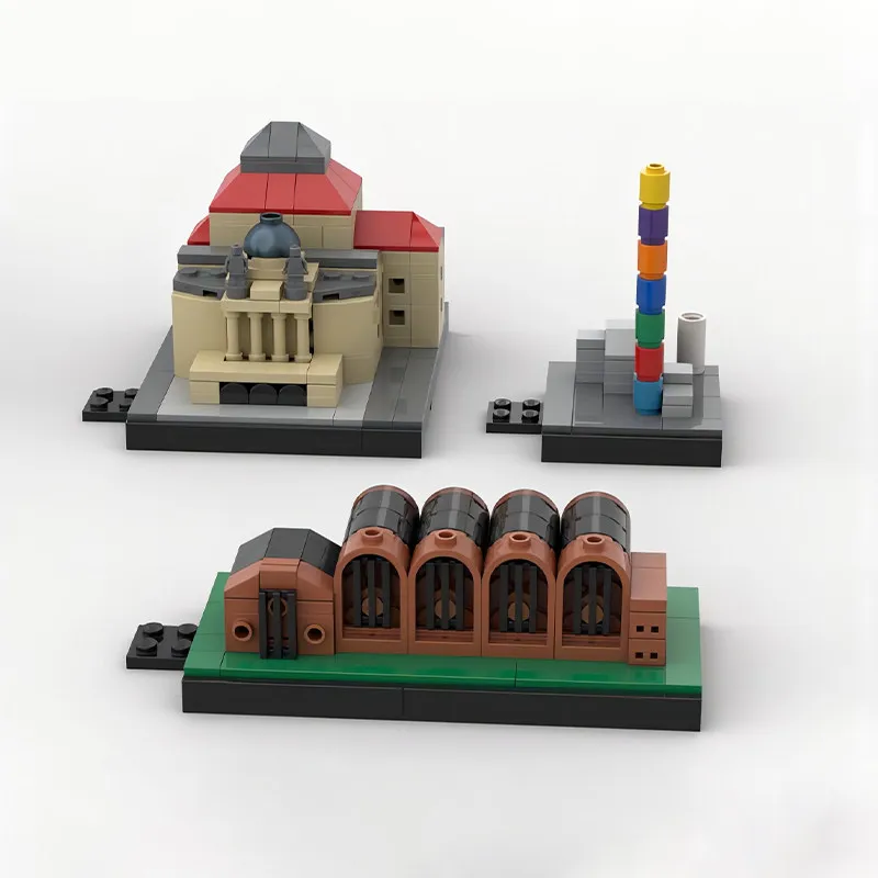 MOC Kreatives Stadtmodell Chemnitz Skyline Straßenansicht Wahrzeichen Baustein-Modell Erwachsenen-Puzzle Montage-Spielzeug Geburtstagsgeschenk Dekoration – Detail 4
