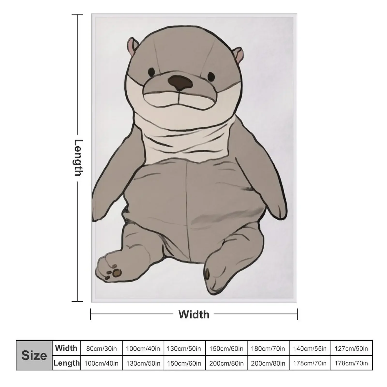 gray shinada global otter Throw Blanket Beautifuls Blankets For Baby Flannel Fabric Blankets