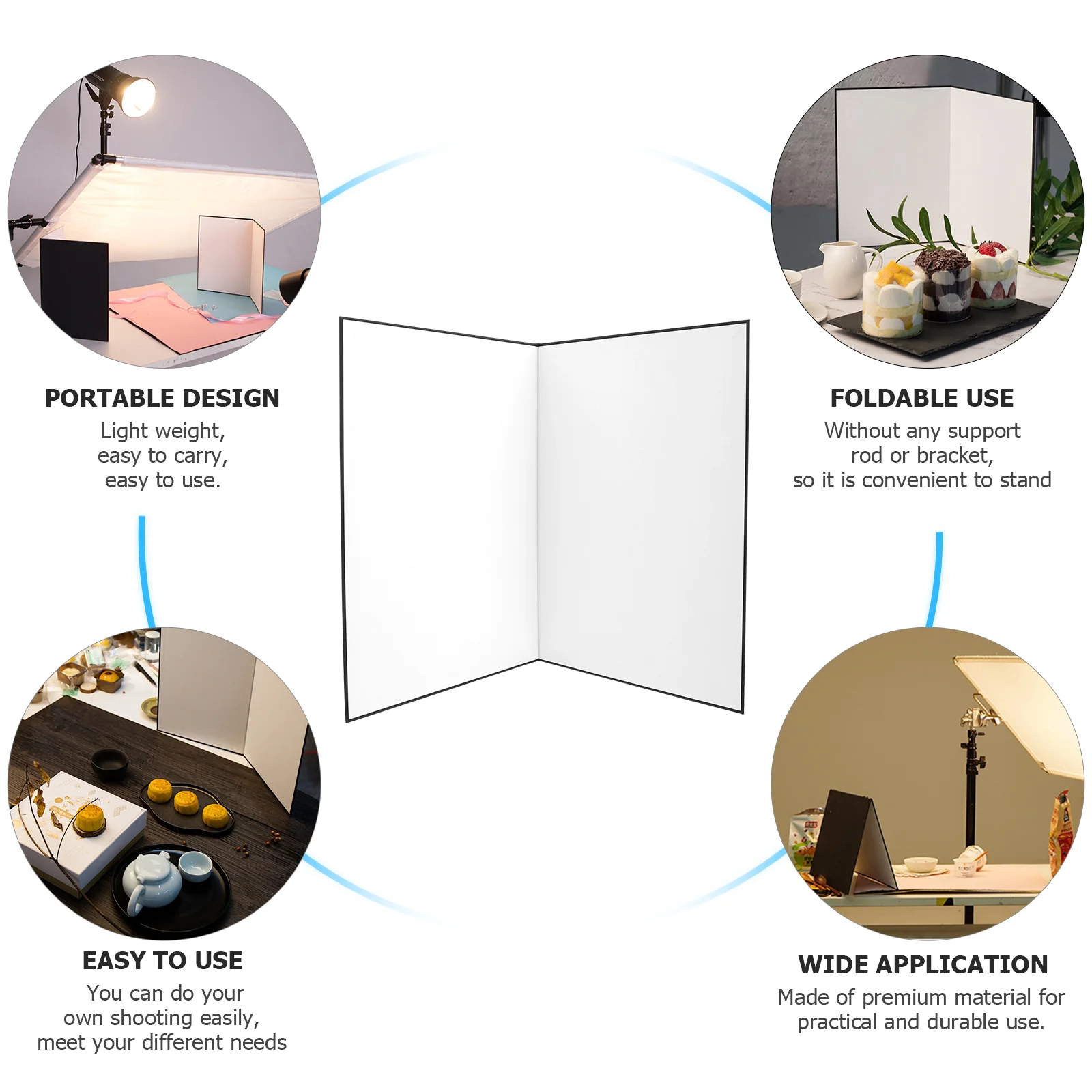 A4 Fill Light Board Folding Diffuser Photography Accessory Paperplates Camera Lighting Reflector Reflective Travel