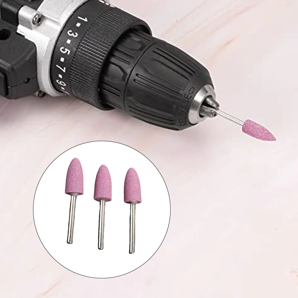 

3 шт., алмазные силиконовые наконечники, хвостовик 2,35 мм, набор абразивных камней для вращающихся инструментов, удаление заусенцев, шлифовка, полировка