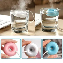 Mini Donut Negatieve Ionen Luchtbevochtiger USB Ronde Huishoudelijke Luchtreiniger voor Home Office Desktop Donut Stoomverspreider Mini Sproeier