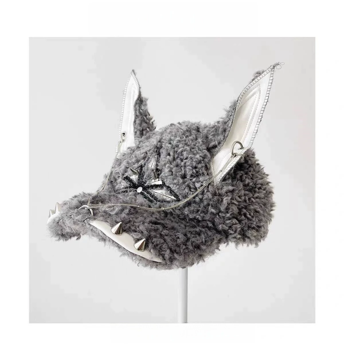 قبعة بيسبول دوبيرمان من صوف الضأن للنساء، طراز Y2K للخريف والشتاء، قبعة منقار البط القطيفة المخصصة، عصرية