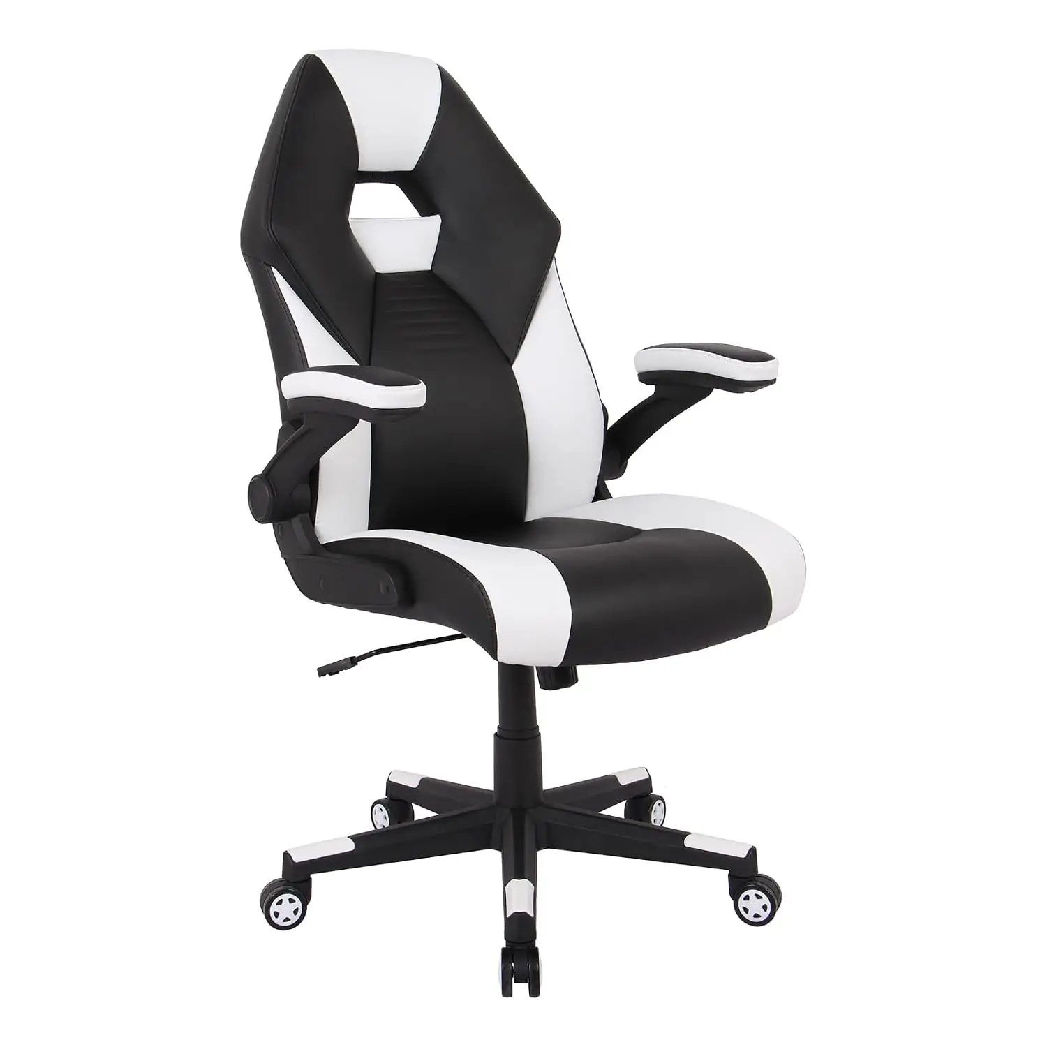Faux Leather High-Back Gaming Chair Ergonomic Swivel Computer Desk Chair BIFMA Black White, Customized