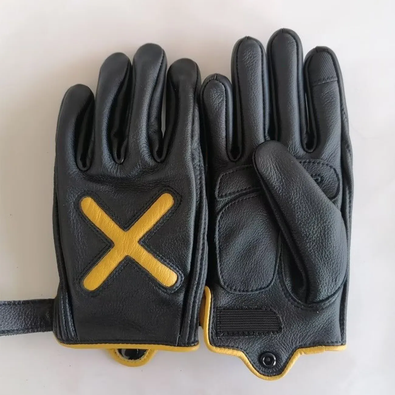 

Многослойные мотоциклетные перчатки из воловьей кожи, летние перфорированные вентилируемые ретро водонепроницаемые зимние утолщенные байкерские перчатки с сенсорным экраном