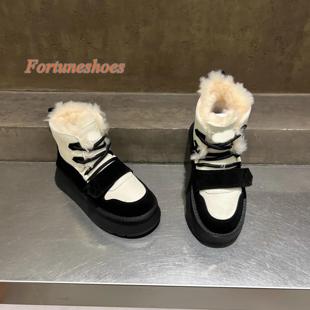 

Cross Tied Front Strap Boots Round Toe Mid Calf Solid Women Snow Boots 2025 New Arrivals Autumn/winter Fashion Casual Boots