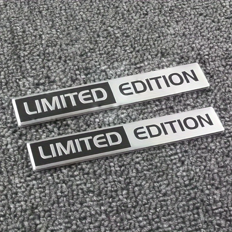 2PCS Metal Limited Edition 3D Car Body Badge Sticker Trunk Fender Emblem Decal Accessorie For Car Motorcycle Bike