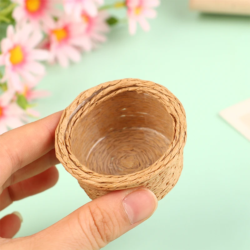 

1Pc 1:12 Dollhouse Miniature Storage Basket Vegetable Food Frame Laundry Basket Home Model Decor Toy Doll House Accessories