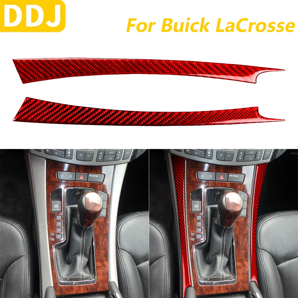 

For Buick Lacrosse CX CXL CXS 2010-2013 Red Carbon Fiber Central Control Gear Shift Both Side Trim Cover Car Accessories Sticker