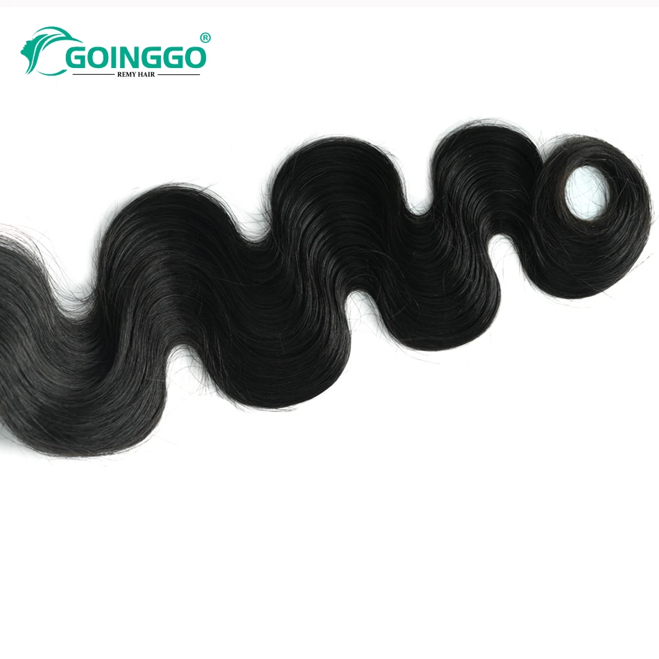 Goinggo-Cinta de cabello humano ondulado para mujeres negras, extensiones de cabello brasileño, Color negro Natural, 1B, 20 piezas de cabello