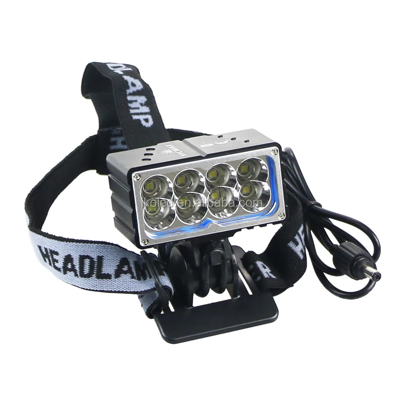 

13000LM 8LED LED Bicycle Light Headlamp Bright LED Bike Lamp Headlight with Battery Pack and Charger For Camping