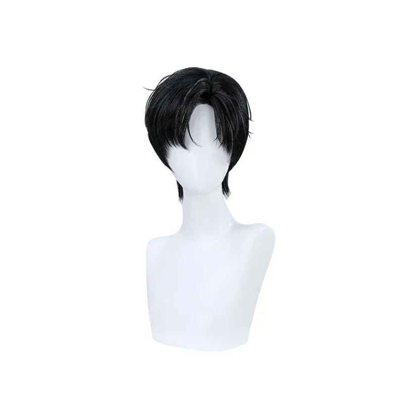 IN STOCK Osborn Front Lace Wig Game Light and Night Cosplay DokiDoki Xiao Yi Cosplay Wig Men Black Short Hair 32cm Free Wig Cap