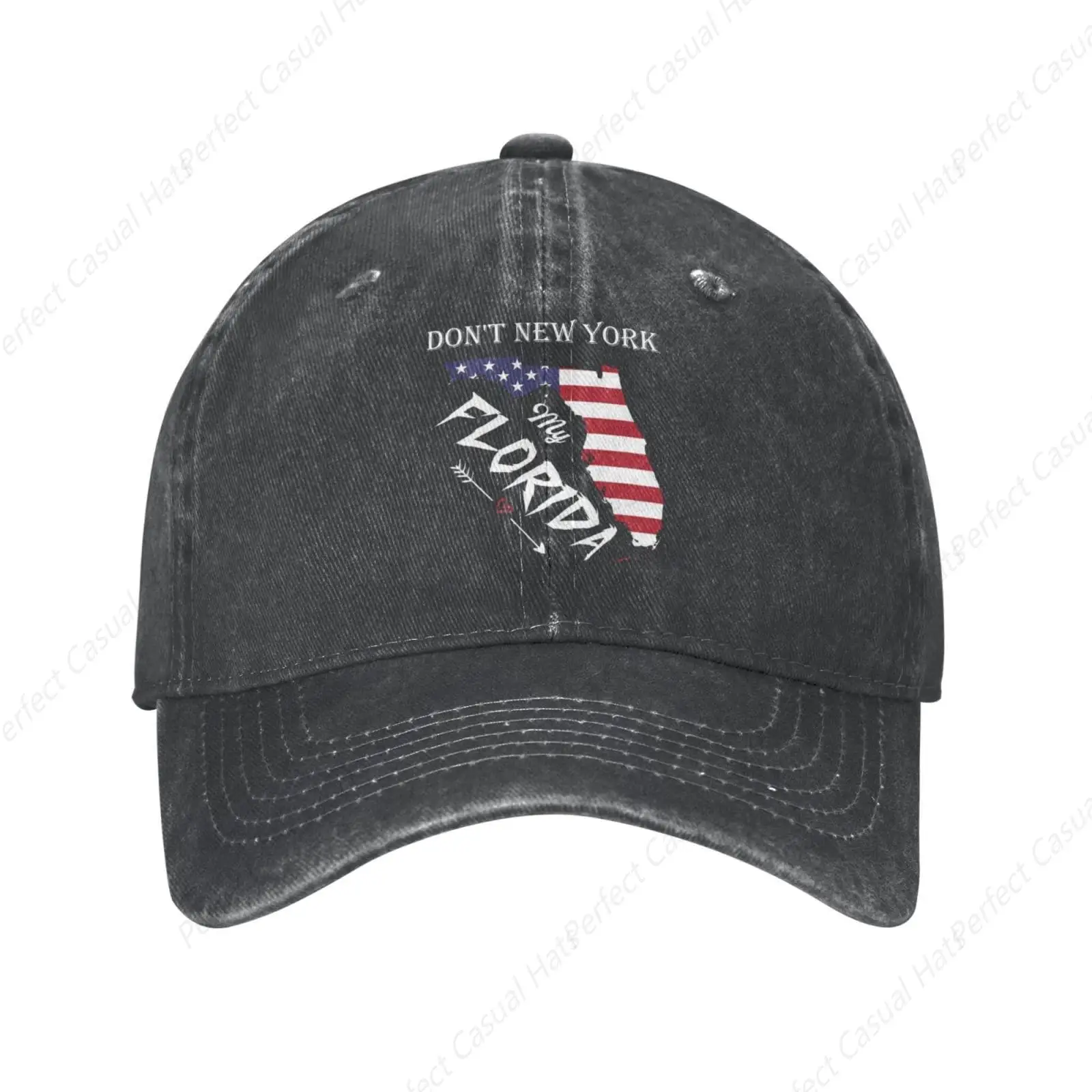 Hot-selling Don't New York My Florida Florida Adjustable Cotton Peaked Cap Available for Men Women Outdoor Sunscreen Cowboy Hat