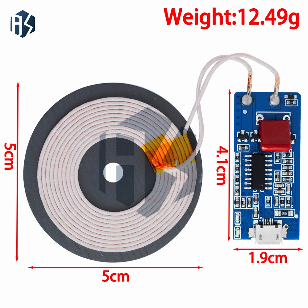 5V 1A wireless power supply/charging 5W wireless charger transmitter universal quick charge DIY Micro USB