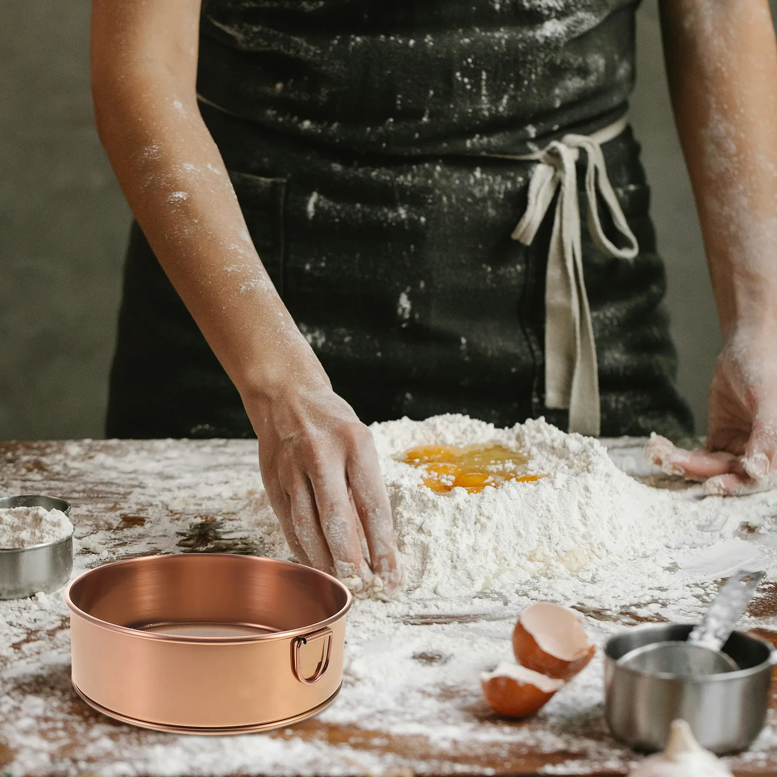 Круглый сито для муки из нержавеющей стали, для просеивания