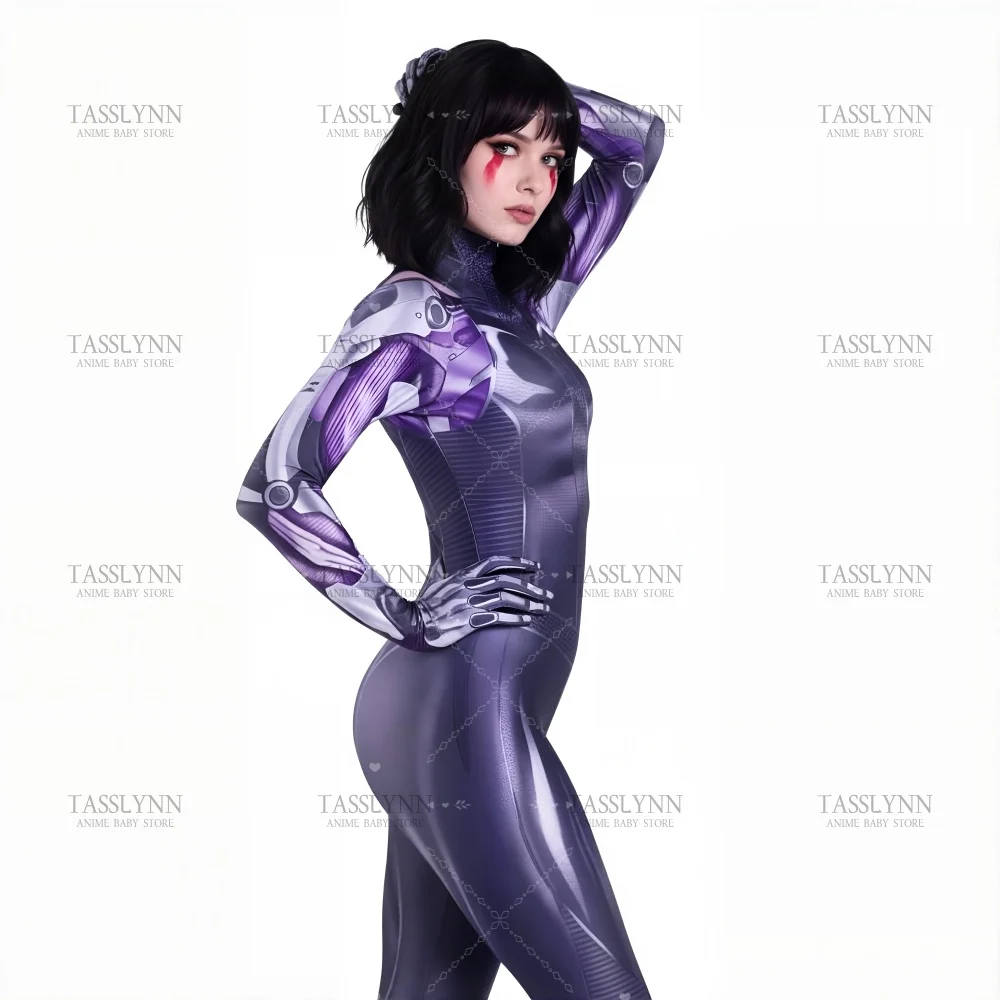 Alita Battle Angel Rosa Salazar Costumes Alita Cosplay Suit Cyberpunk Jumpsuit Halloween Party Performance Tight Catsuit view 3