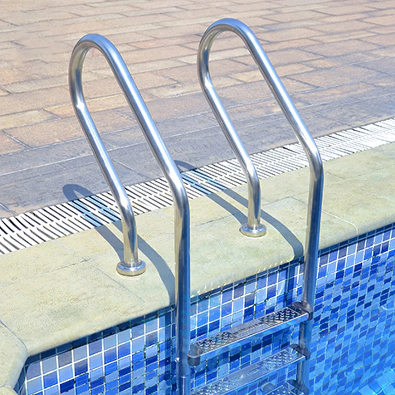 

Anti-Rust Anti-Slip Stainless Steel Swimming Pool Ladder With Uniform Step Height, Stable Access Solution For Outdoor Pool