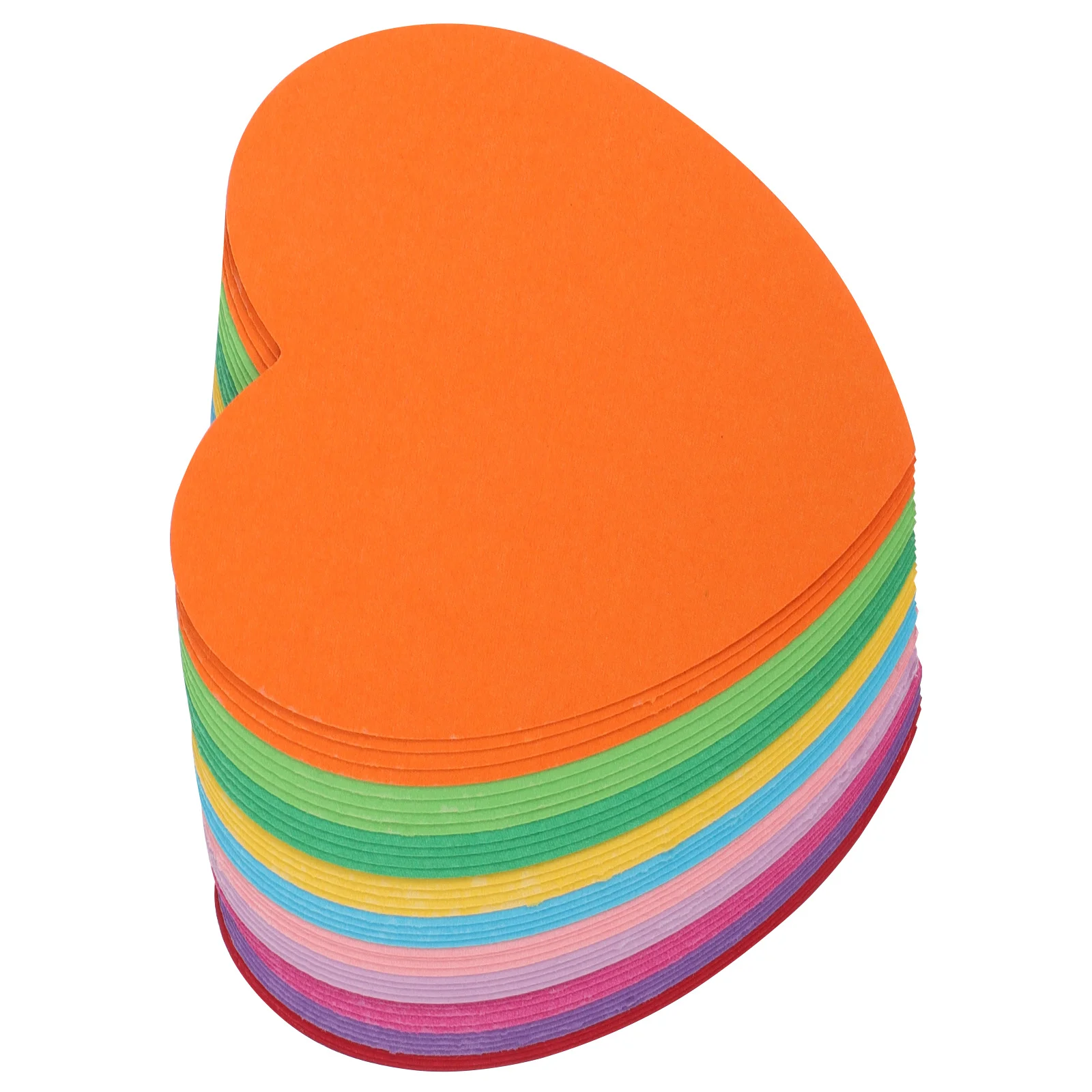 50pcs Colorful Card Paper Heart Shape Sticky Memo Pad For Daily Reminders Portable Plan Notepad Cute Stationery School Office