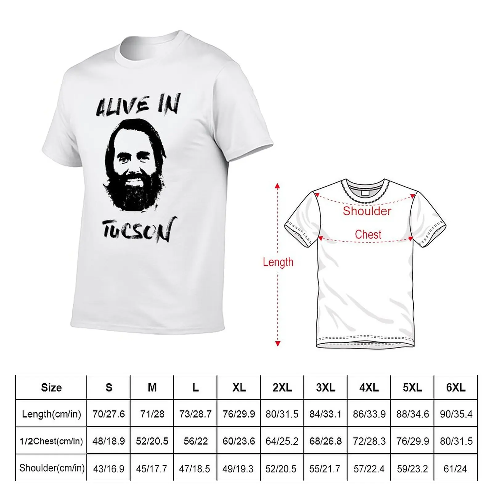 alive in tucson T-Shirt tops aesthetic clothes Blouse mens plain t shirts