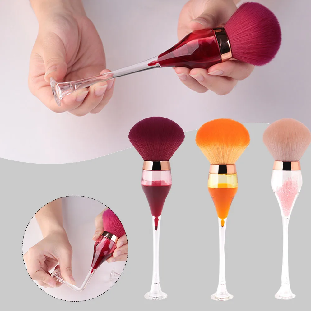 

Red Wine Cup Appearance Brush Soft Bristles Contouring Makeup Brush For Outdoor Travel