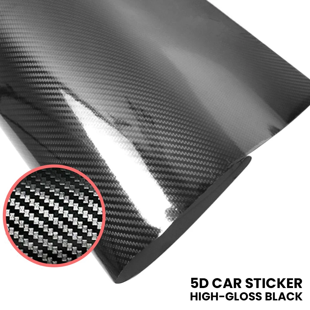 Car scratch cover sticker 3D5D carbon fiber three-dimensional pattern matte black furniture motorcycle color changing film