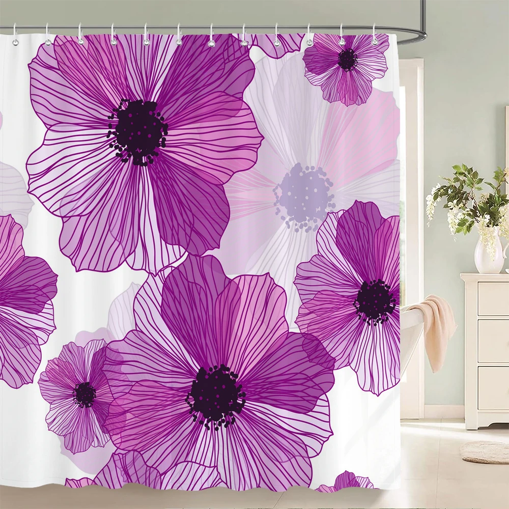 

3D цветочные занавески для душа из полиэстера 180*180 см