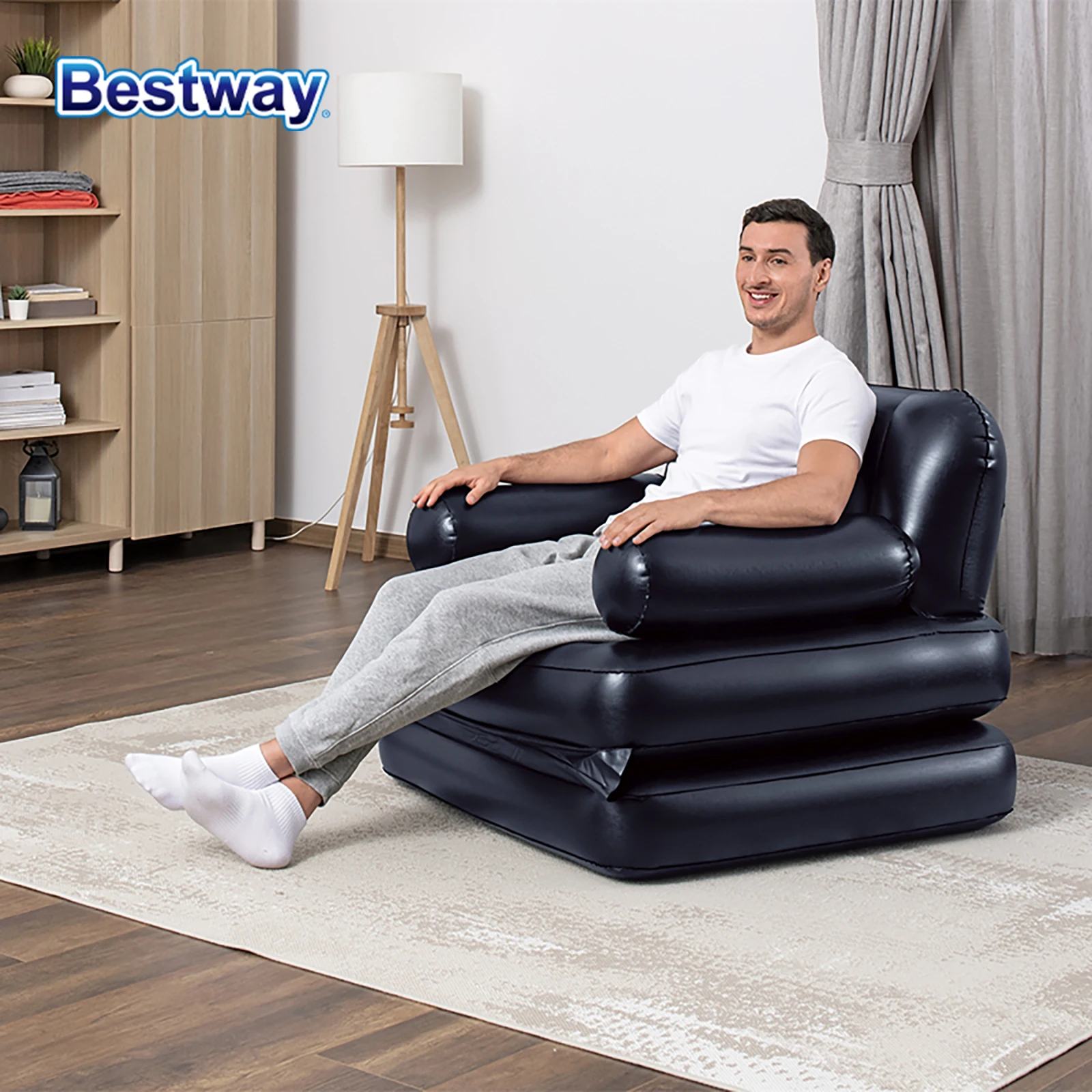 Bestway 75054 Inflatable Sofa, Outdoor Blow Up Sofa Bed Inflatable Sofa, Adult Inflatable Chair, Double Bed Size