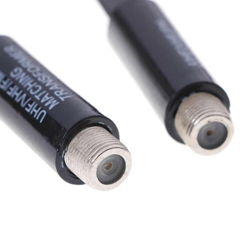 New Sale 2Pcs UHF/VHF/FM/TV F cable 75-300 Ohm balun antenna matching transformer adapter