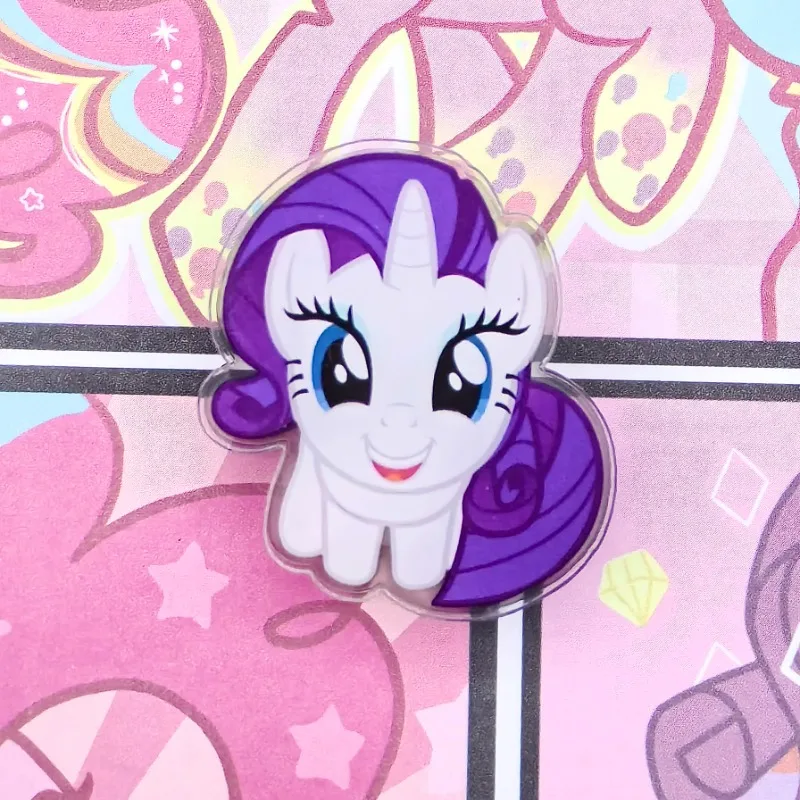 อะนิเมะ My Little Pony อะคริลิคแบบสองด้านคลิป PP รูปน่ารักที่จับแบบอุปกรณ์ต่อพ่วงคลิปปิดขนมขบเคี้ยวของขวัญแฮนด์เมด