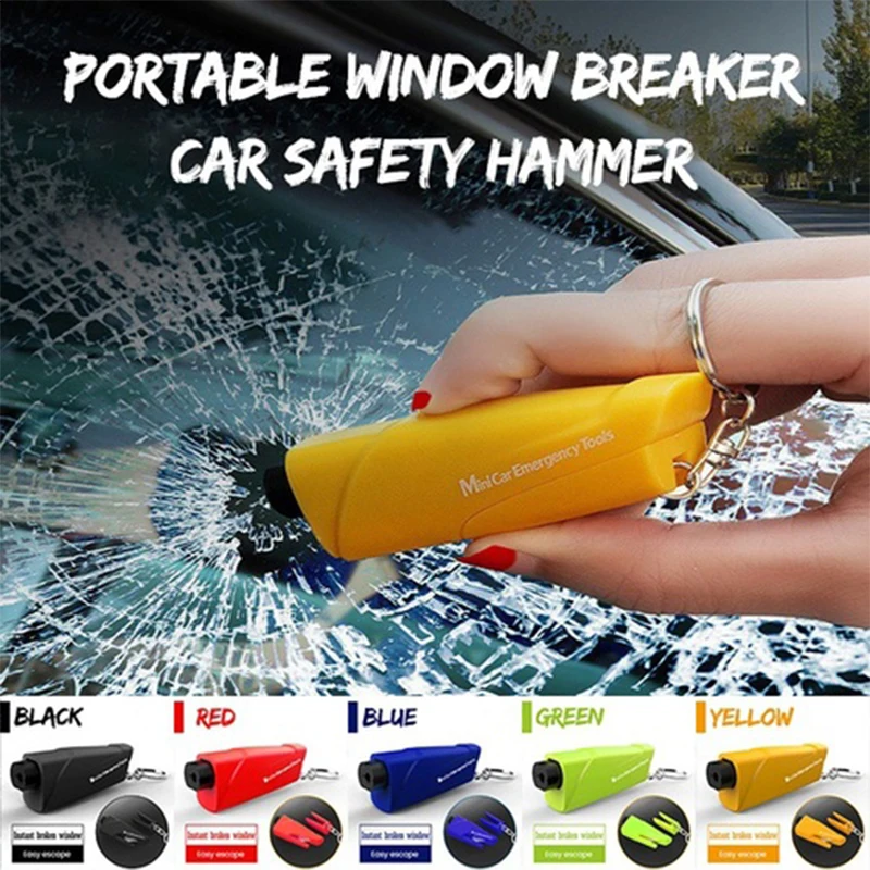 Car Safety Hammer Auto Emergency Glass Window Breaker Seat Belt Cutter Life-Saving Car Emergency Escape Hammer Accessories