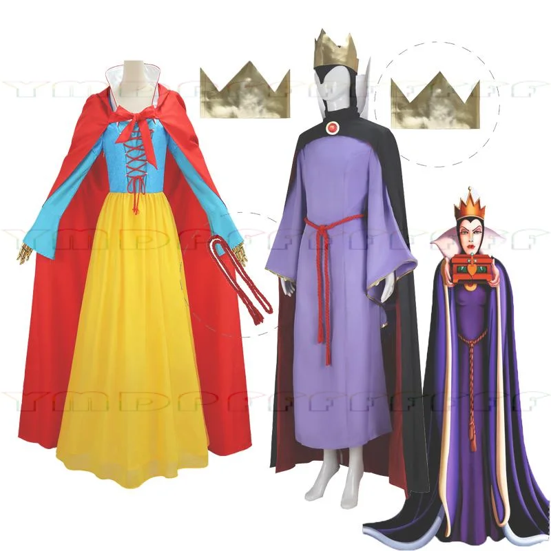 

Anime Fairy Tale Snow White Poison Queen Palace COSPLAY Set Purple Dress Clown Halloween Carnival Dress Up Hot
