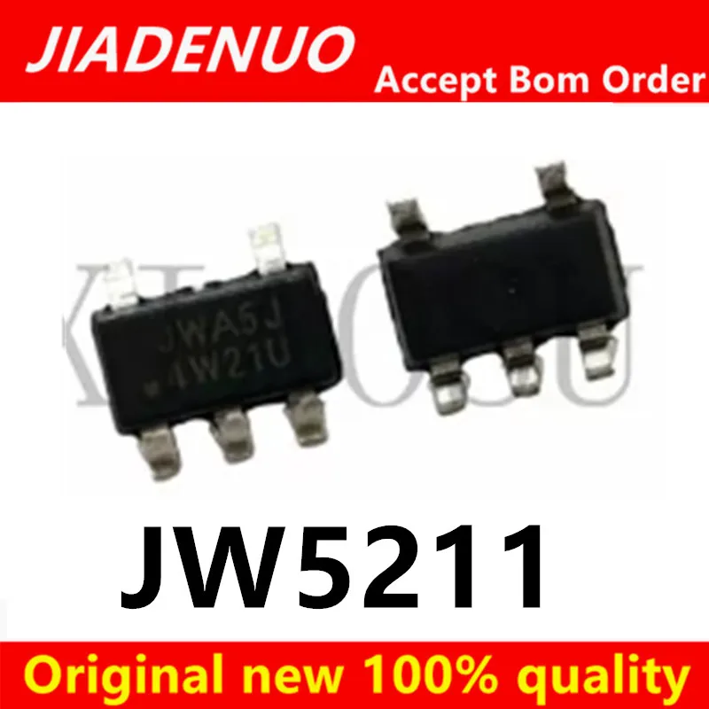 (10piece)100% New JW5211 JWA5J JWASJ JWA5 SOT‑23‑5 1.2A Synchronous Step‑Down Buck Converter DC‑DC Power Regulator SMD IC Chip