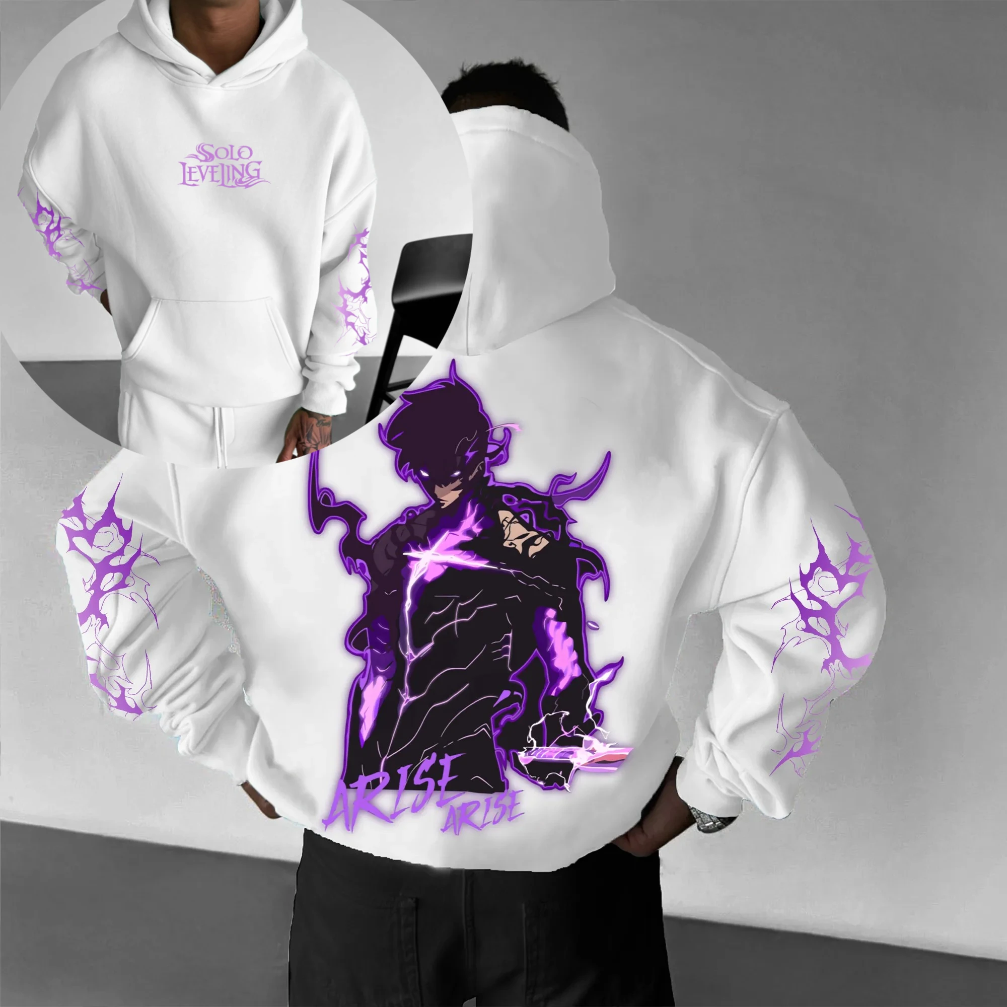 ソロレベリング 親子服 秋冬 日本の熱血アニメ クラシックキャラクター パーカー 男女兼用