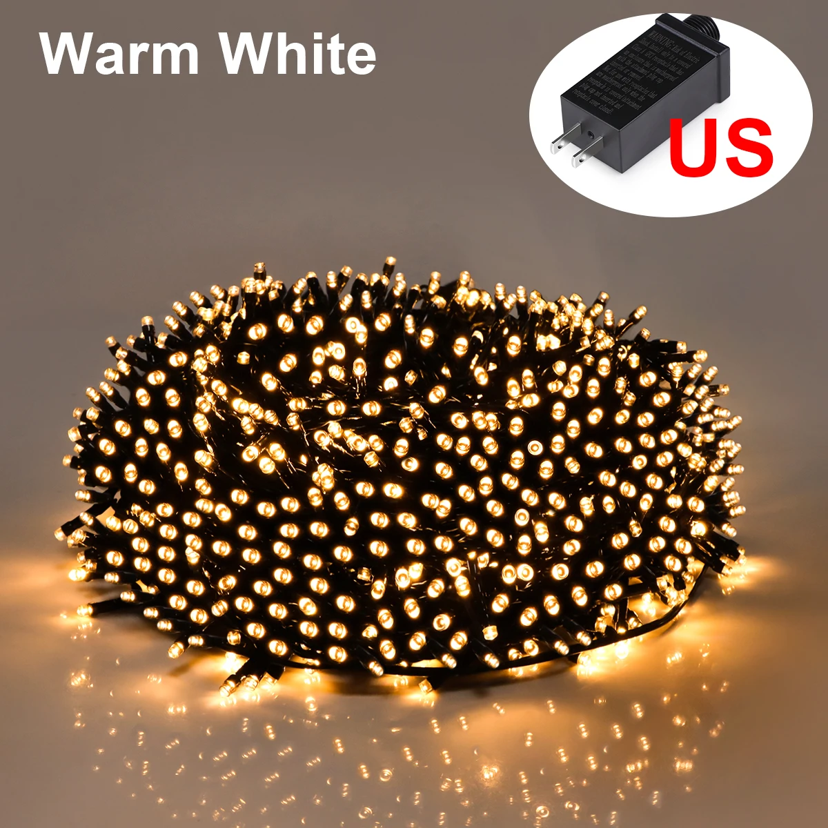 110V 220V LED-kerstverlichting Fairy Garland String Light 10M-100M EU / US-stekker voor buitentuin Vakantie Nieuwjaar Party Decor - afbeelding 1