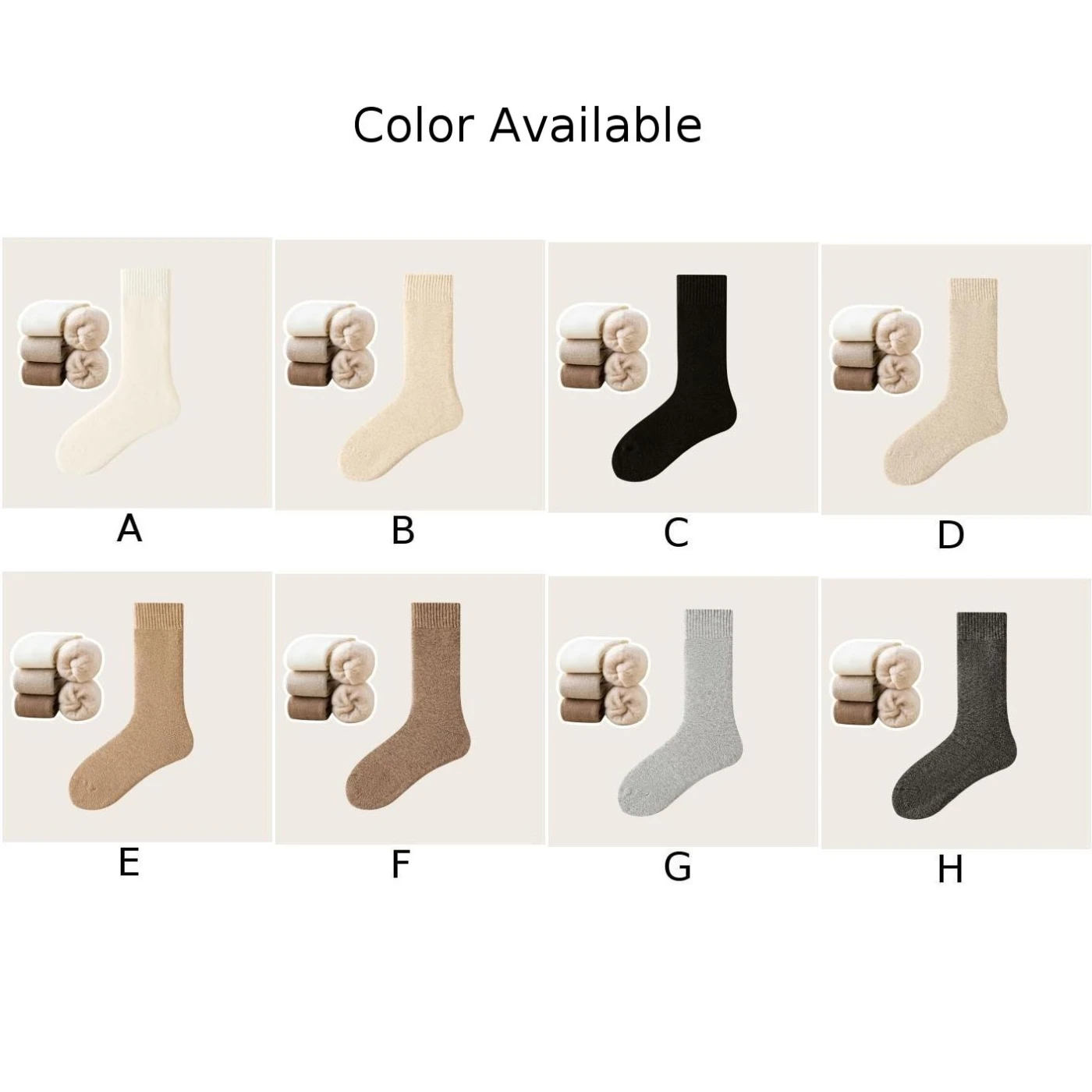 室内用メンズウィンターソックス、フリースサーマルスノーブーツ、メンズソックス、厚手スノーブーツ、アクリル繊維、快適な保温性