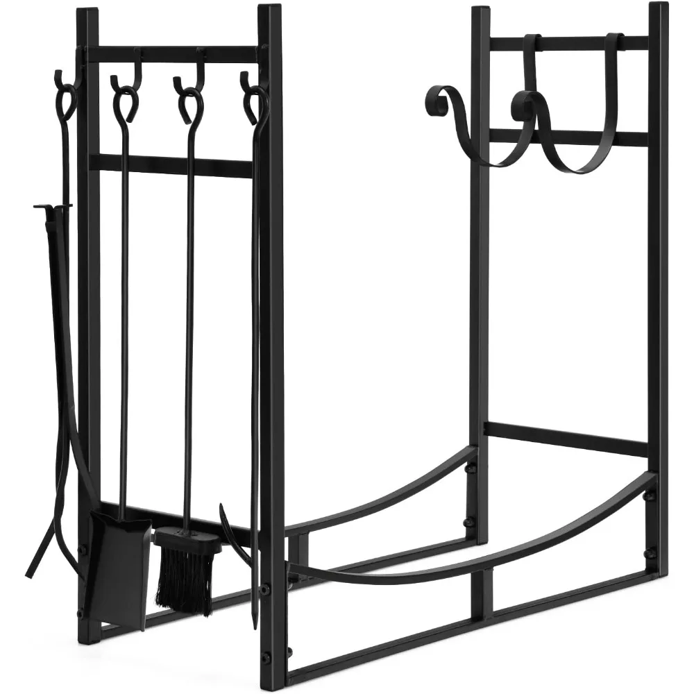support-de-bois-de-chauffage-d'interieur-support-de-bois-de-chauffage-de-30-pouces-avec-outils-de-cheminee-de-4-pieces-pelle-poker-pinces-brosse-supports-de-guillere-robuste