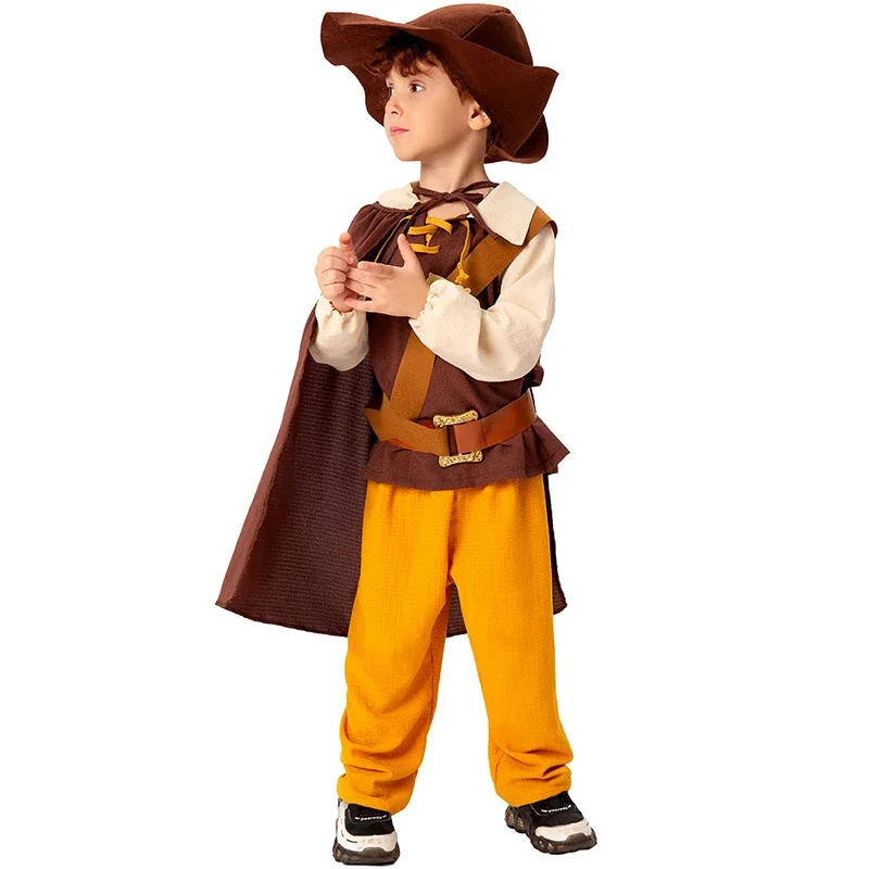 2024 nuovo arrivo Boy Archer woodaccer bambino Costume medievale Adventurer Costume per bambino