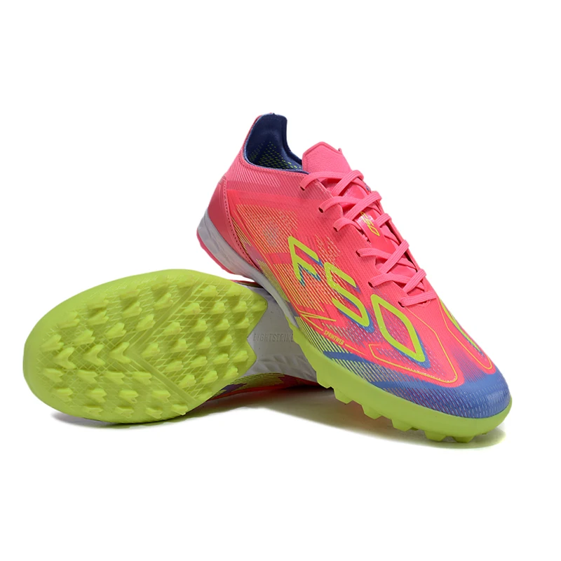 

H-f50 Pro Lace-Up Mens Soccer Cleats - High Quality TF Football Shoes Men/Youth, Turf Training Sneakers (Chuteira Campo) 40-45