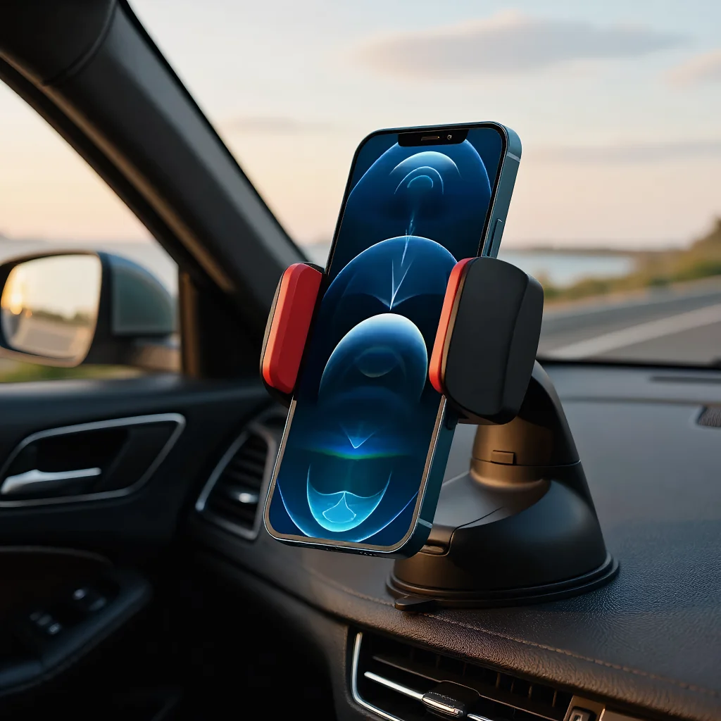 Dashboard Phone Holder, Universal Silicone Anti-Slip Car Mount Bracket for All Smartphones, Easy Installation