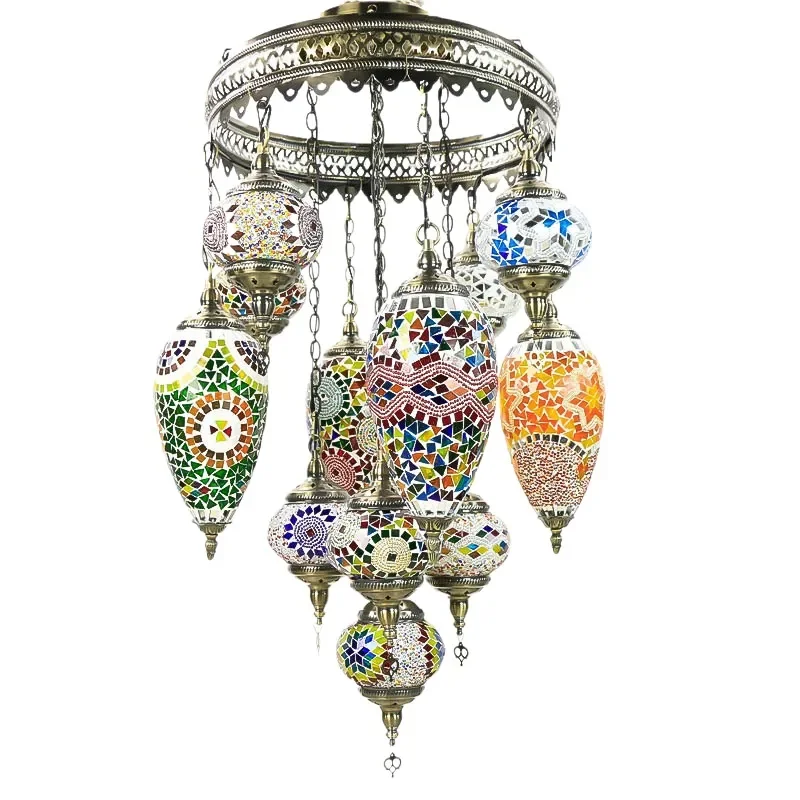 Turkish Stairwell Chandelier for Villa Duplex Building Project Lighting Fixture