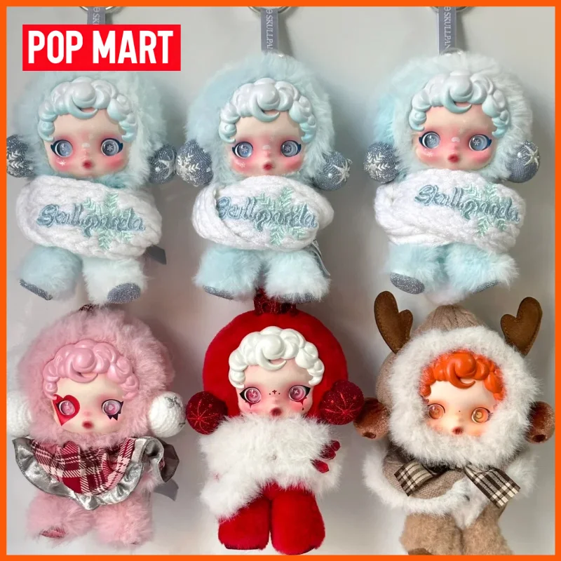 POPMART Skullpanda ซีรีส์ Winter Symphony กล่องสุ่ม ของเล่น ตุ๊กตา อนิเมะน่ารัก ของตกแต่ง ของขวัญคริสต์มาส