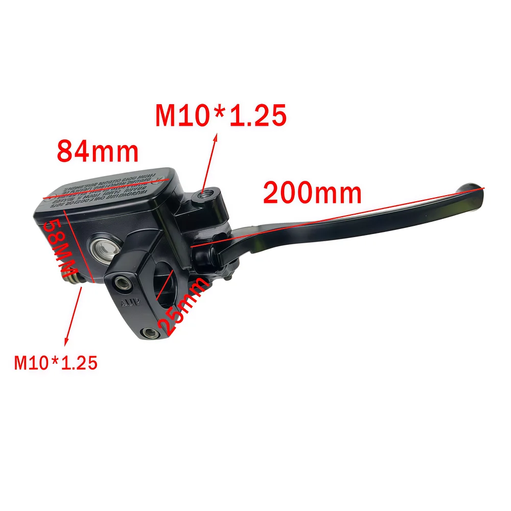 

25 мм мотоциклетный гидравлический тормозной рычаг сцепления, главный цилиндр 200 мм, руль Big Turtle King Dirt Pit Bike ATV, обновление скутера