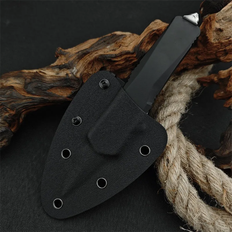 Outdoor Knife, 440C blade zinc alloy handle Camping Survival Tactics Hunting self-defense multi-purpose EDC Tool for Men Gift