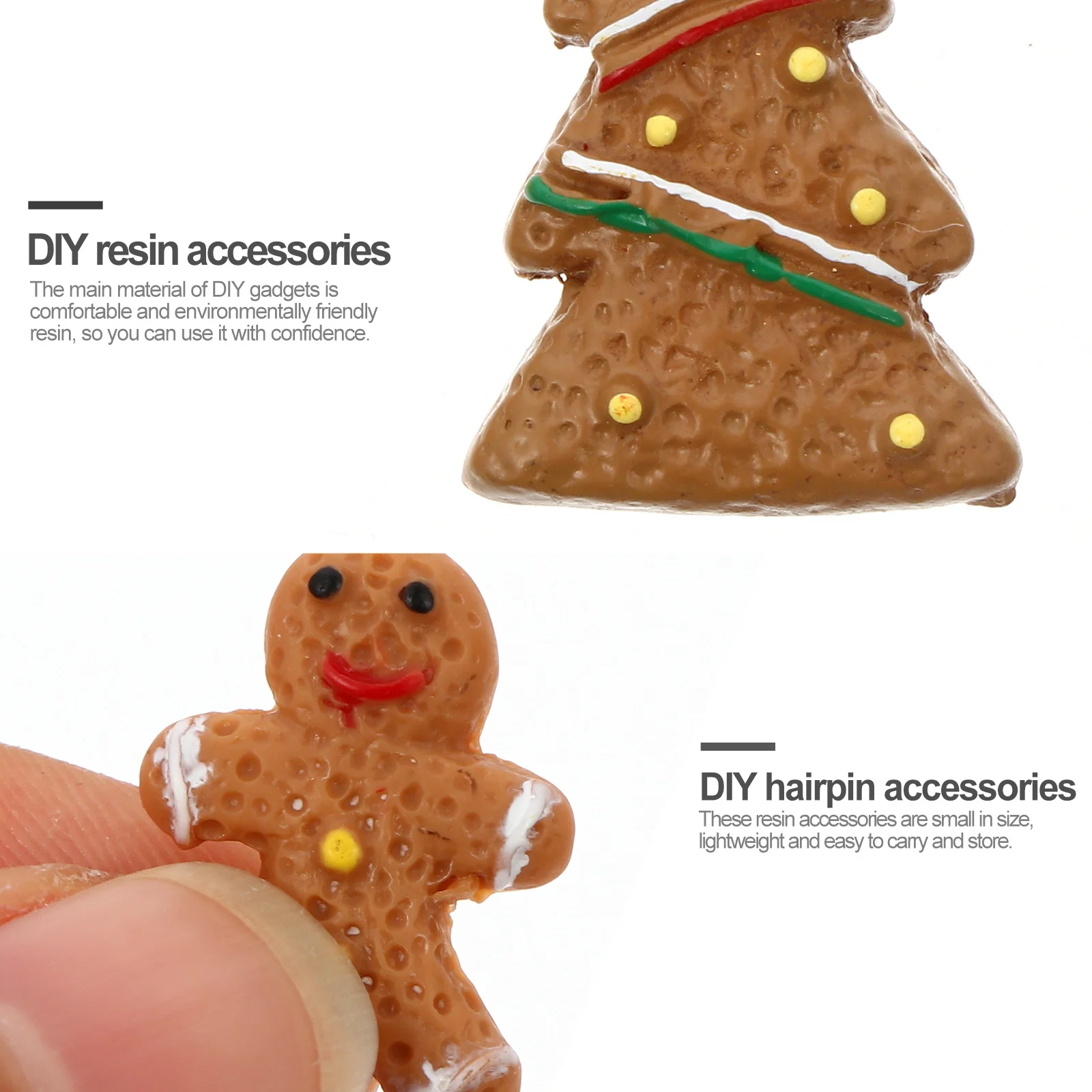 

40Pcs Christmas Resin Accessories DIY Handmade Materials Small Mini Ornaments Decoration for Mobile Case Hairpin Jewelry