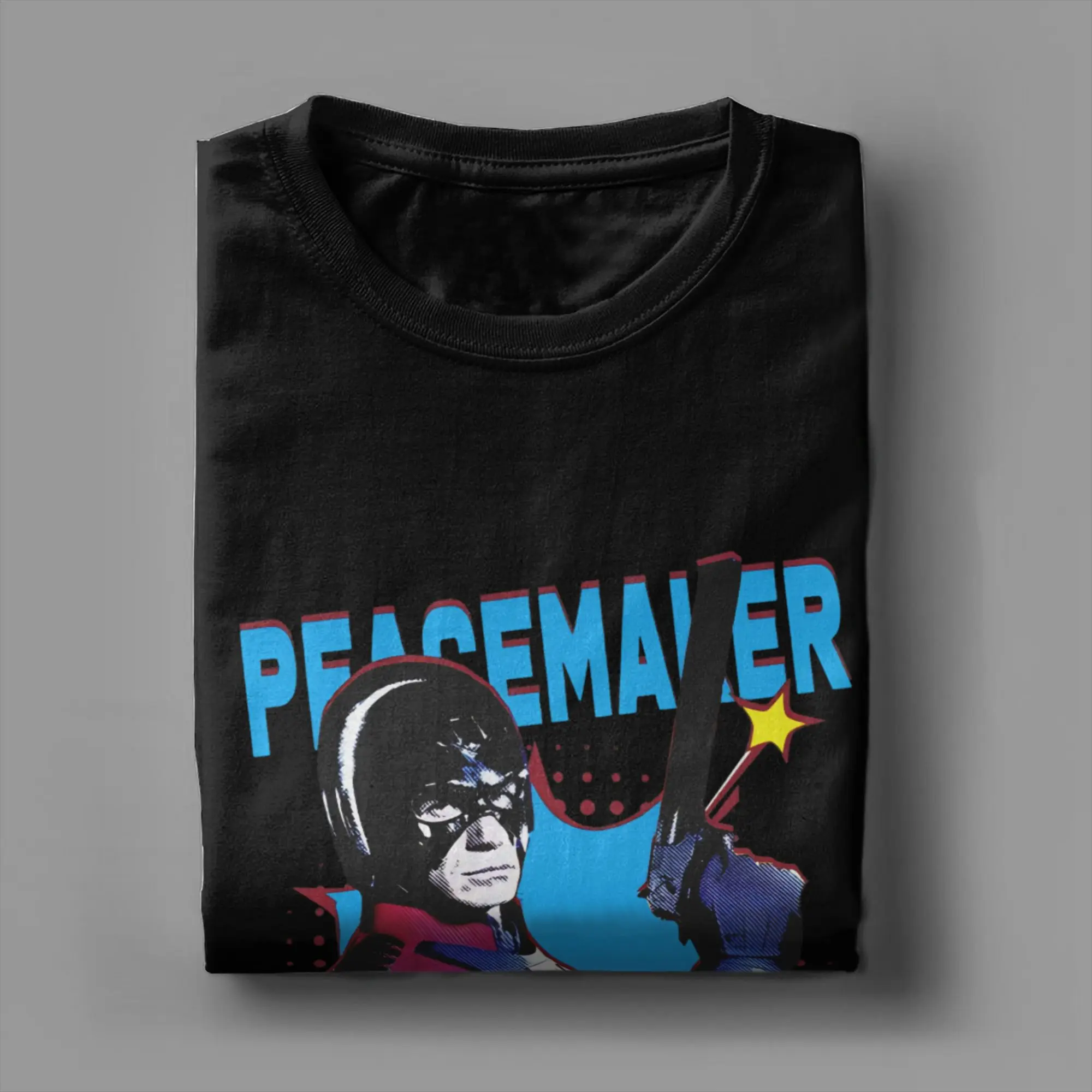 تي شيرت Peacemaker للرجال ملابس قطنية مضحكة بياقة دائرية وأكمام قصيرة #5