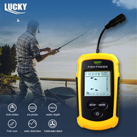 LUCKY FF1108-1 Portable Fish Finder 100m Depth Wired Sonar Sounder Alarm 2 Inch Anti-UV LCD Monochrome Display Fishing Detector